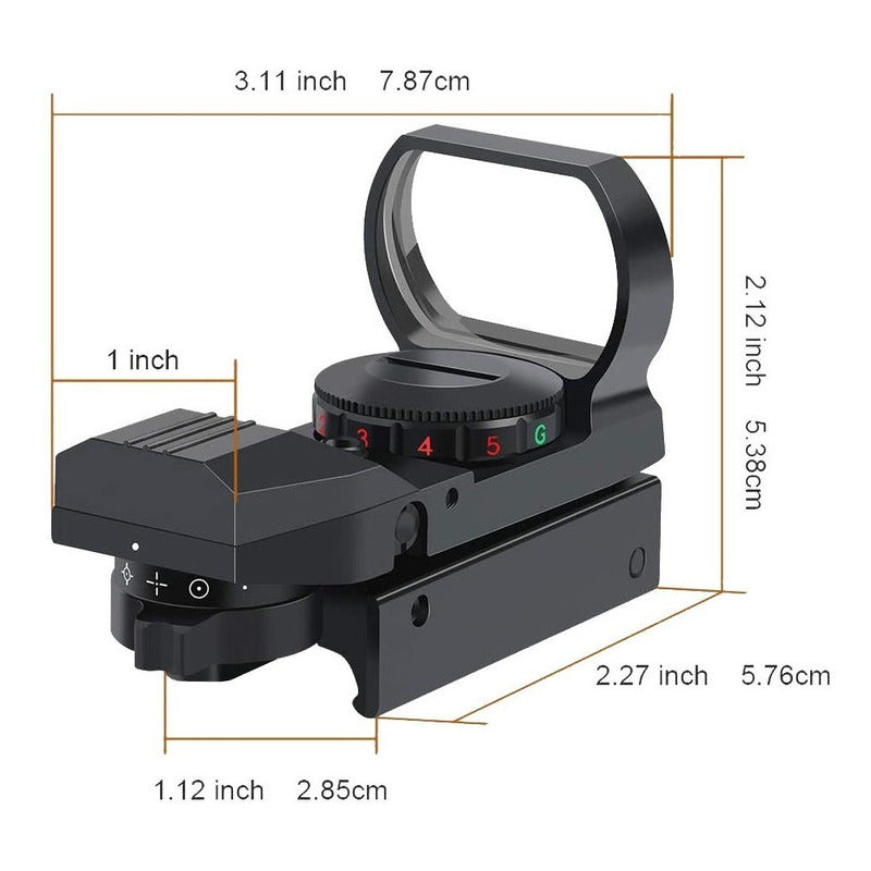 Mira 11/20mm Rail Mount Punto Rojo Holografica Airsfot Gotch